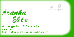 aranka eble business card